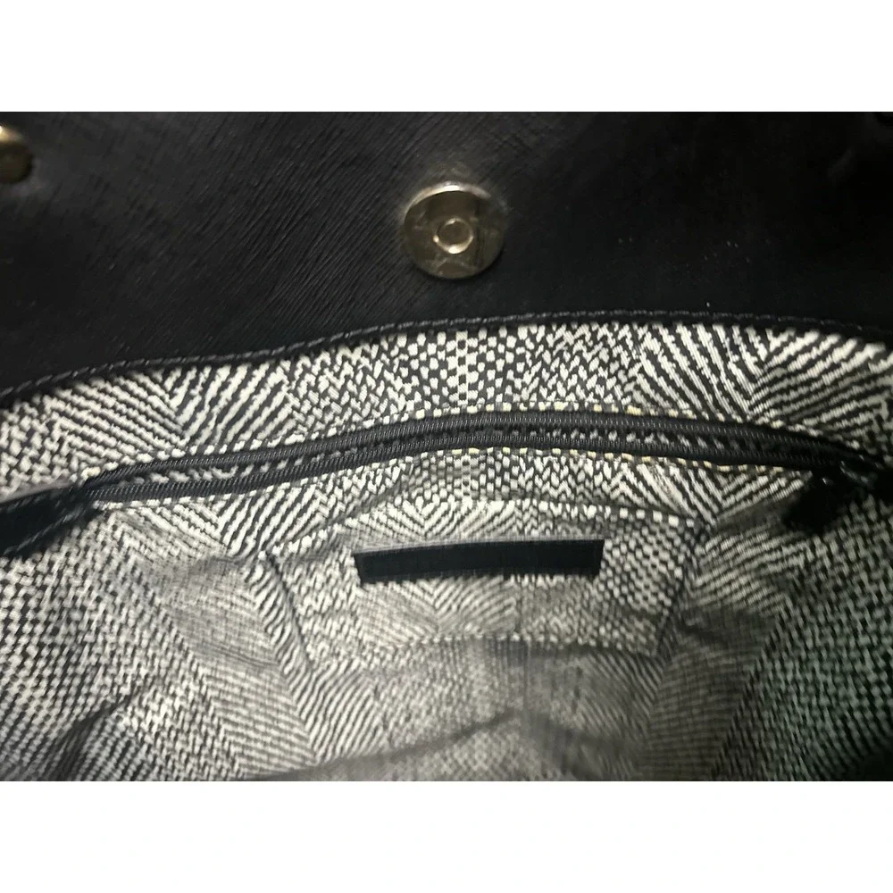 Rebecca Minkoff Large‎ MAB Saffiano Leather Shoulder Purse Tote Bag BLACK